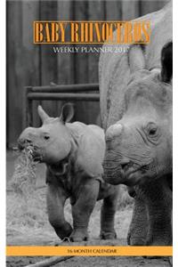 Baby Rhinoceros Weekly Planner 2017