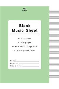 Blank Music Sheet