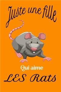 juste une fille qui aime les rats orange - journal de bord ligné