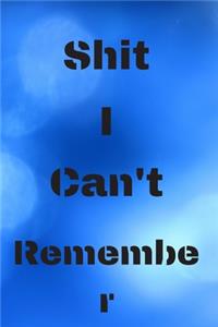 Shit I Can't Remember