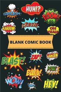 Blank comic book