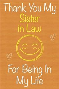 Thank You My Sister in Law For Being In My Life