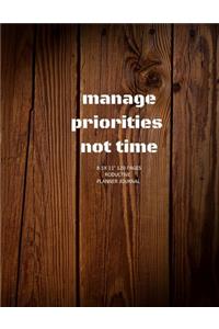 Manage priorities not time