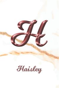 Haisley: Sketchbook - Blank Imaginative Sketch Book Paper - Letter H Rose Gold White Marble Pink Effect Cover - Teach & Practice Drawing for Experienced & As