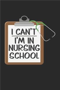 I Can't I'm in Nursing School
