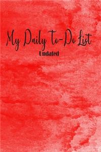 My Daily To-do List Undated
