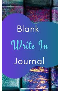 Blank Write In Journal (Purple Blue Abstract Art Cover)