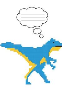 8-Bit Dinosaur College Ruled Notebook