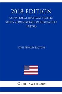Civil Penalty Factors (Us National Highway Traffic Safety Administration Regulation) (Nhtsa) (2018 Edition)
