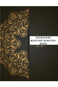 Secretary Meeting Minutes Book