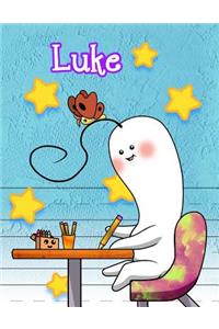 Luke: Personalized Book with Child's Name, Primary Writing Tablet, 65 Sheets of Practice Paper, 1