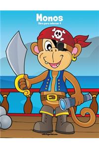 Monos libro para colorear 4