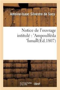 Notice de l'Ouvrage Intitulé Ampoulféda Ísma L