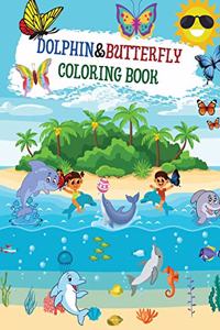 Dolphin & Butterfly coloring book