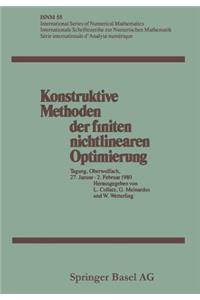 Konstruktive Methoden Der Finiten Nichtlinearen Optimierung