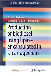 Production of biodiesel using lipase encapsulated in [kappa]-carrageenan