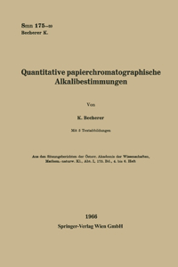 Quantitative papierchromatographische Alkalibestimmungen