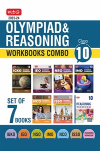 MTG Olympiad Workbook and Reasoning Book Class 10 Combo for NSO-IMO-IEO-NCO-IGKO-ISSO (Set of 7 Books) - SOF Olympiad Preparation Books For 2023-2024 Exam