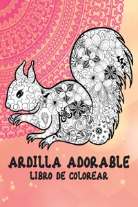 Ardilla adorable - Libro de colorear