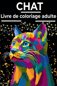Chat livre de coloriage adulte