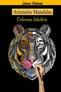 Animales Mandalas Colorear Adultos: 50 Mandalas Animales, libro de colorear para adultos mandalas, 50 Diseños para aliviar el estrés para la relajación de adultos