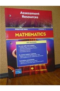 Prentice Hall Math Blackline Masters Course 3 Assessment 5th Edition 2004