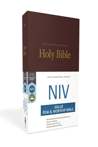 NIV, Church Bible (Value Pew Bible), Hardcover, Burgundy