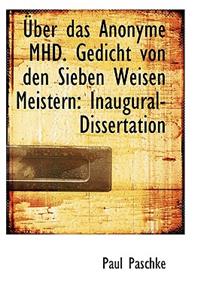 Uber Das Anonyme Mhd. Gedicht Von Den Sieben Weisen Meistern