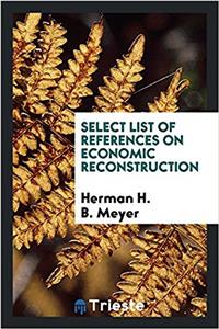 Select list of references on economic reconstruction