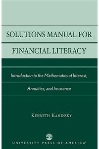 Solutions Manual for Financial Literacy