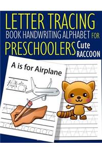 Letter Tracing Book Handwriting Alphabet for Preschoolers Cute Raccoon