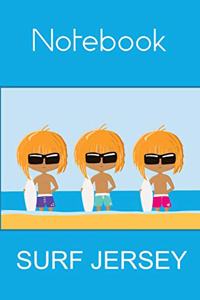 Surf Jersey Cool Dudes on the Beach Notebook