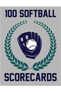 100 Softball Scorecards