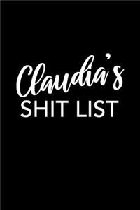 Claudia's Shit List