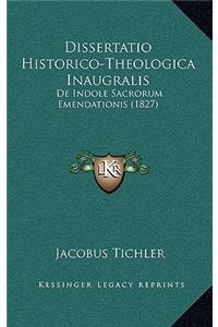 Dissertatio Historico-Theologica Inaugralis