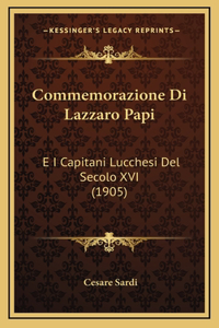 Commemorazione Di Lazzaro Papi