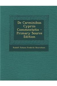 de Carminibus Cypriis Commentatio