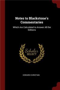 Notes to Blackstone's Commentaries