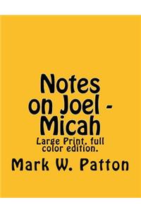 Notes on Joel - Micah