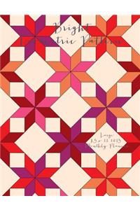 Bright Geometric Pattern Large 8.5 X 11 2015 Monthly Planner