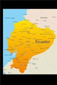 Map of Ecuador Journal: 150 Page Lined Notebook/Diary