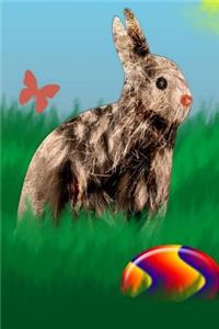 Journal Easter Bunny Colored Easter Egg Meadow