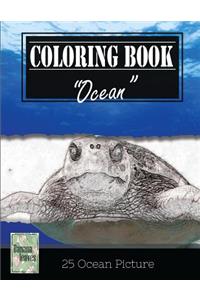 Ocean Sealife Greyscale Photo Adult Coloring Book, Mind Relaxation Stress Relief