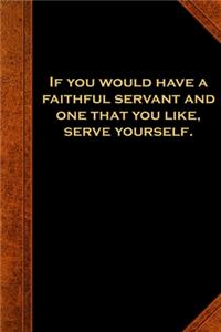 2020 Daily Planner Ben Franklin Quote Faithful Servant Vintage Style 388 Pages