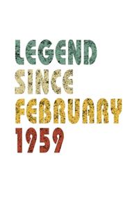 Legend Since February 1959