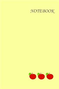 Pastel Yellow Apple Notebook