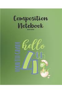 4th Grade Composition Notebook Wide Ruled