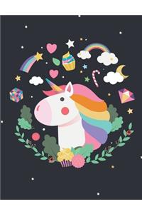 Magical Unicorn #11, Unicorn Wide Ruled Journal for Kids Girls, Childhood Memories for Kids, Drawing Journal for Kids