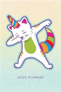 Caticorn 2020 Planner. Cute Dabbing Caticorn