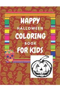 Happy Halloween Coloring Book For Kids